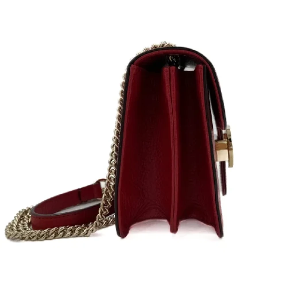 Gucci Vintage Pre-owned Leather gucci-bags Red Dames