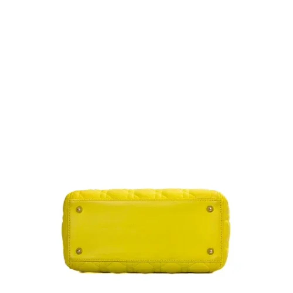 Dior Vintage Pre-owned Leather dior-bags Yellow Dames