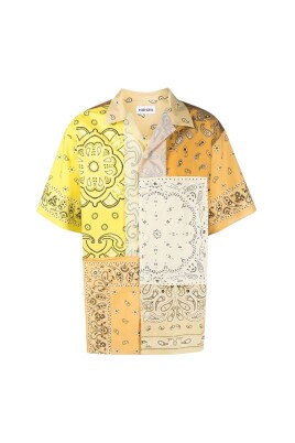 patchwork-print-short-sleeve-shirt