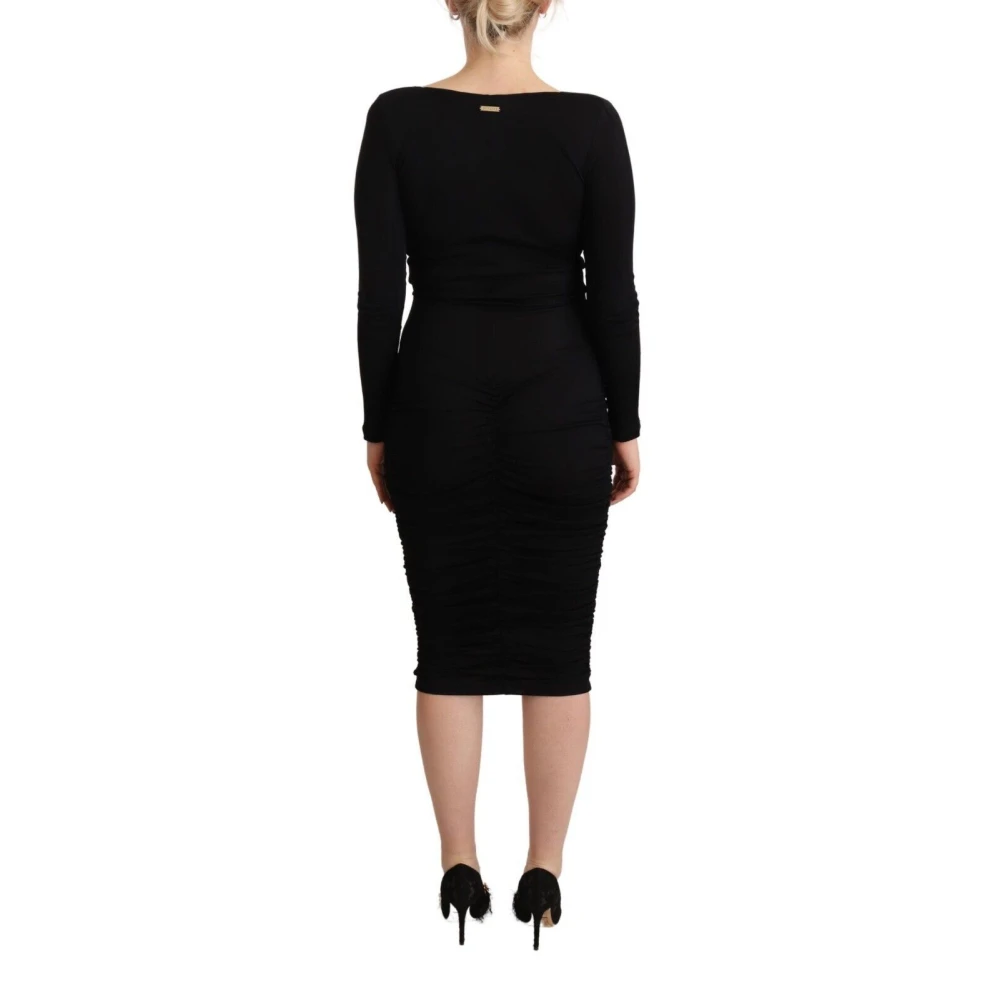Gianfranco Ferré Chic Sweetheart Zwart Jurk Elegant Black Dames
