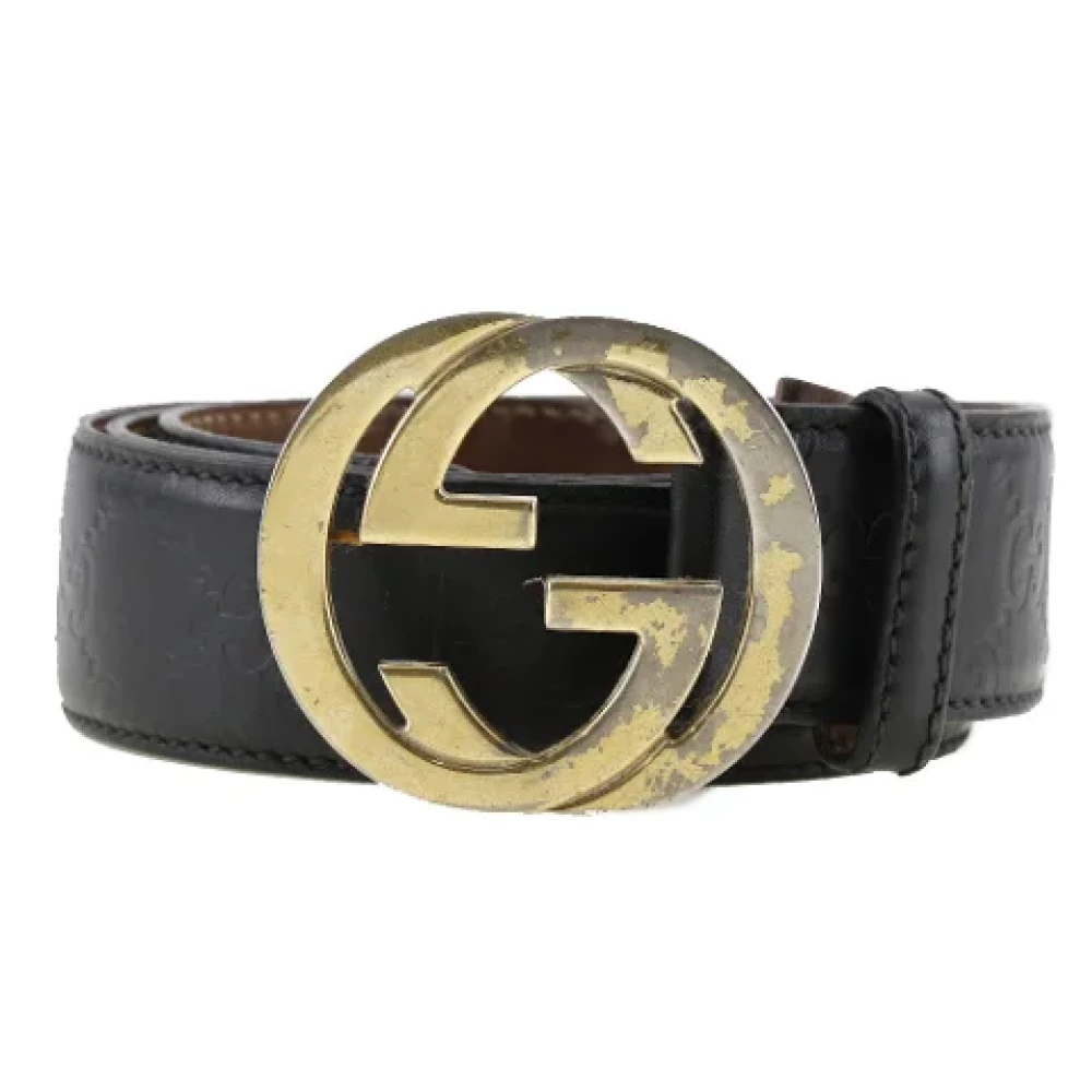 Gucci Vintage Pre-owned Leather belts Black Dames