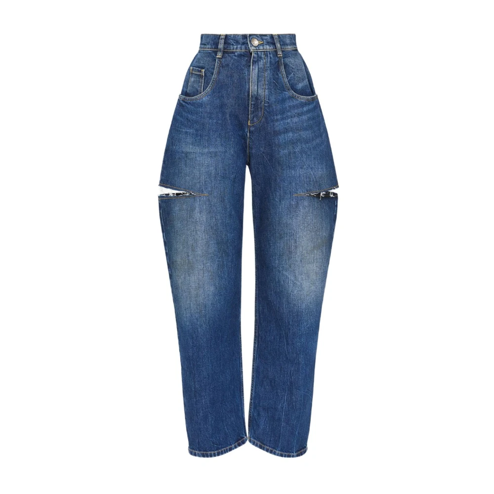Maison Margiela Women's Blue Cut-Out Jeans