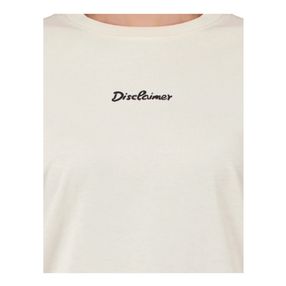 Disclaimer Katoenen Dames T-shirt White Dames