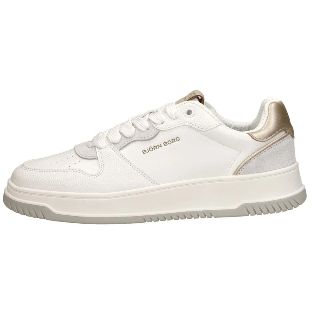 Björn Borg /Zand Leren Sneaker Dames Schoenen Wit