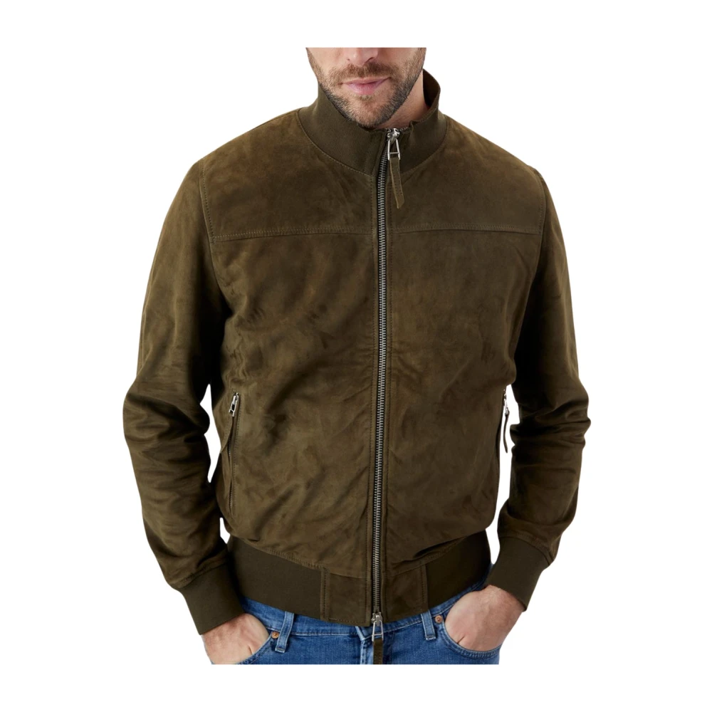 Roy Roger's Suede Jacket Madison Style Green Heren