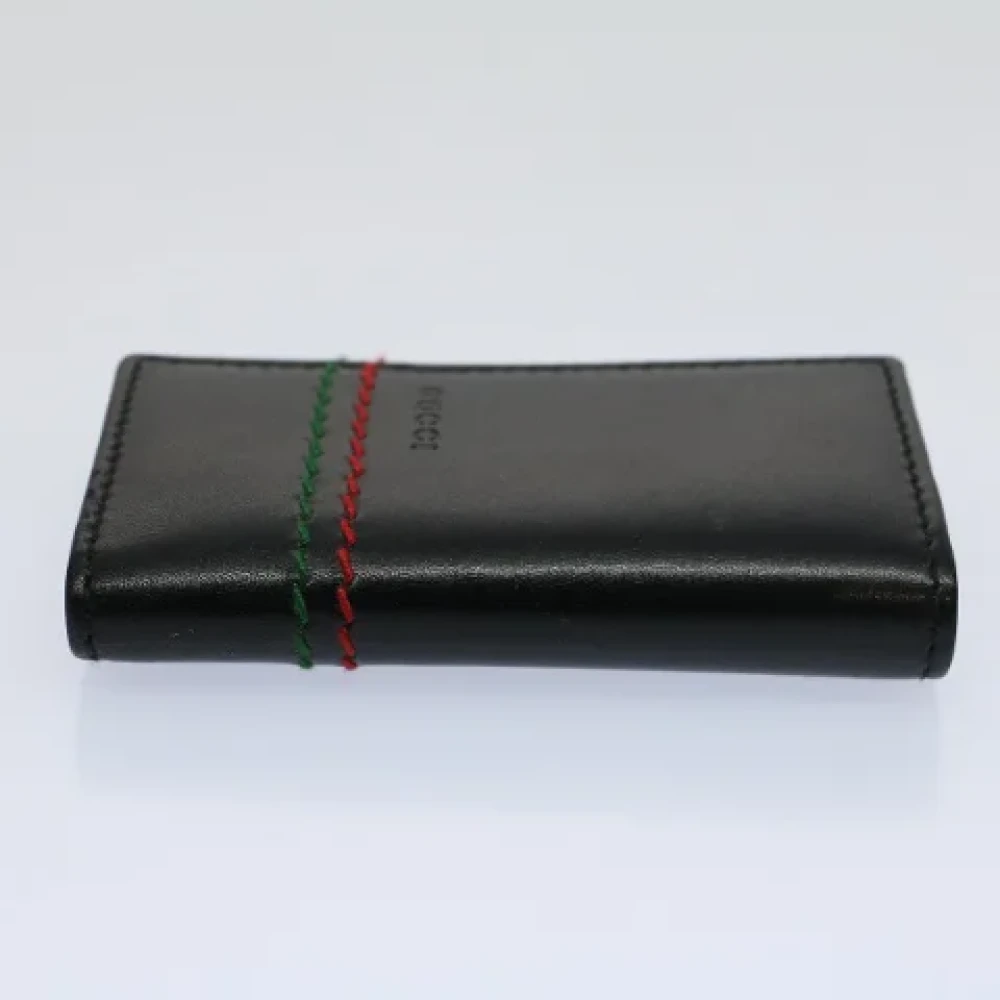 Gucci Vintage Pre-owned Leather wallets Black Dames