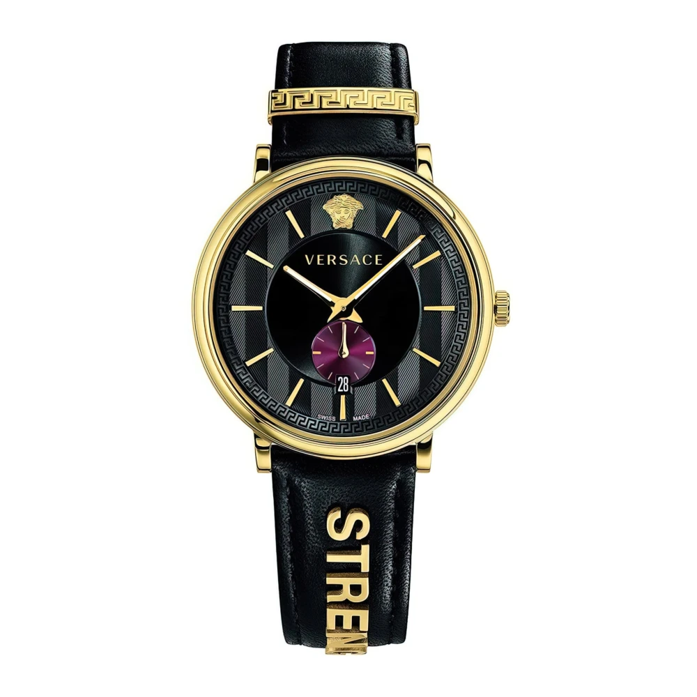 Versace Herrklocka V-Circle Svart Vbq050017 Black, Herr