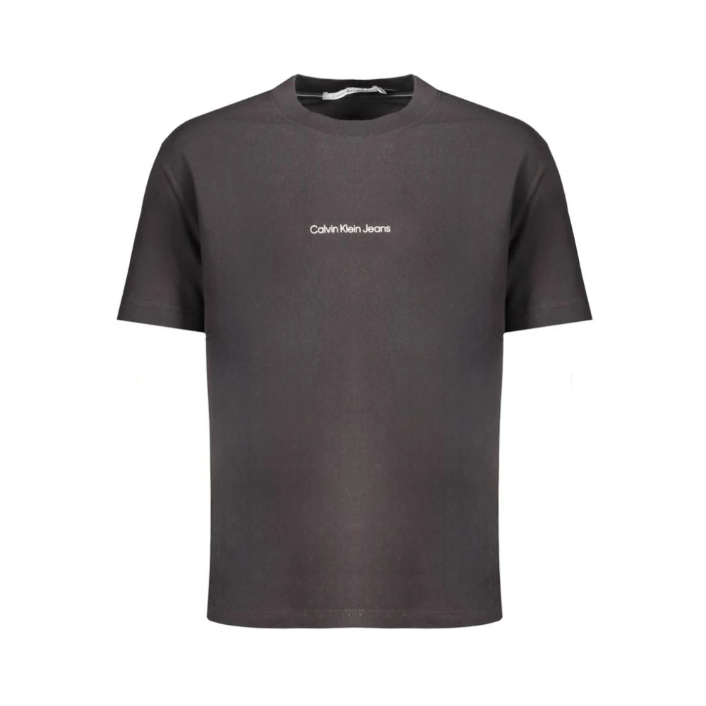 Calvin Klein Zwart Katoenen T-shirt met Print Black Heren