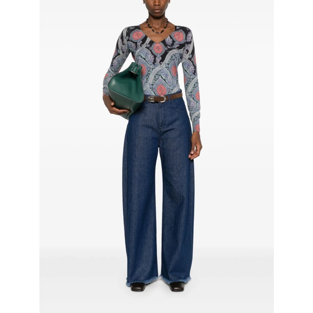 ETRO Casual Gestreept Jersey Shirt Multicolor Dames