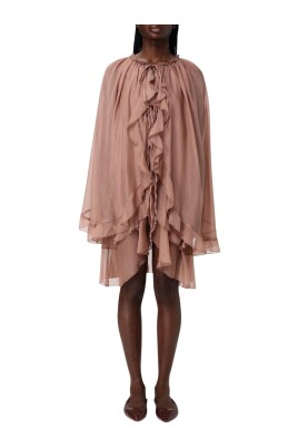 elegant-sand-ruffle-mini-dress