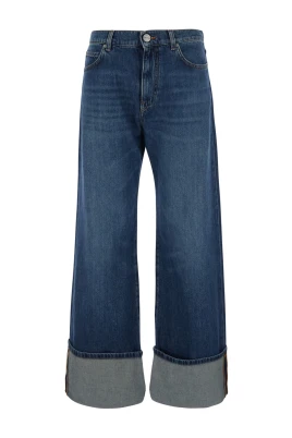 Wanda Turn-up Wide-leg Jeans