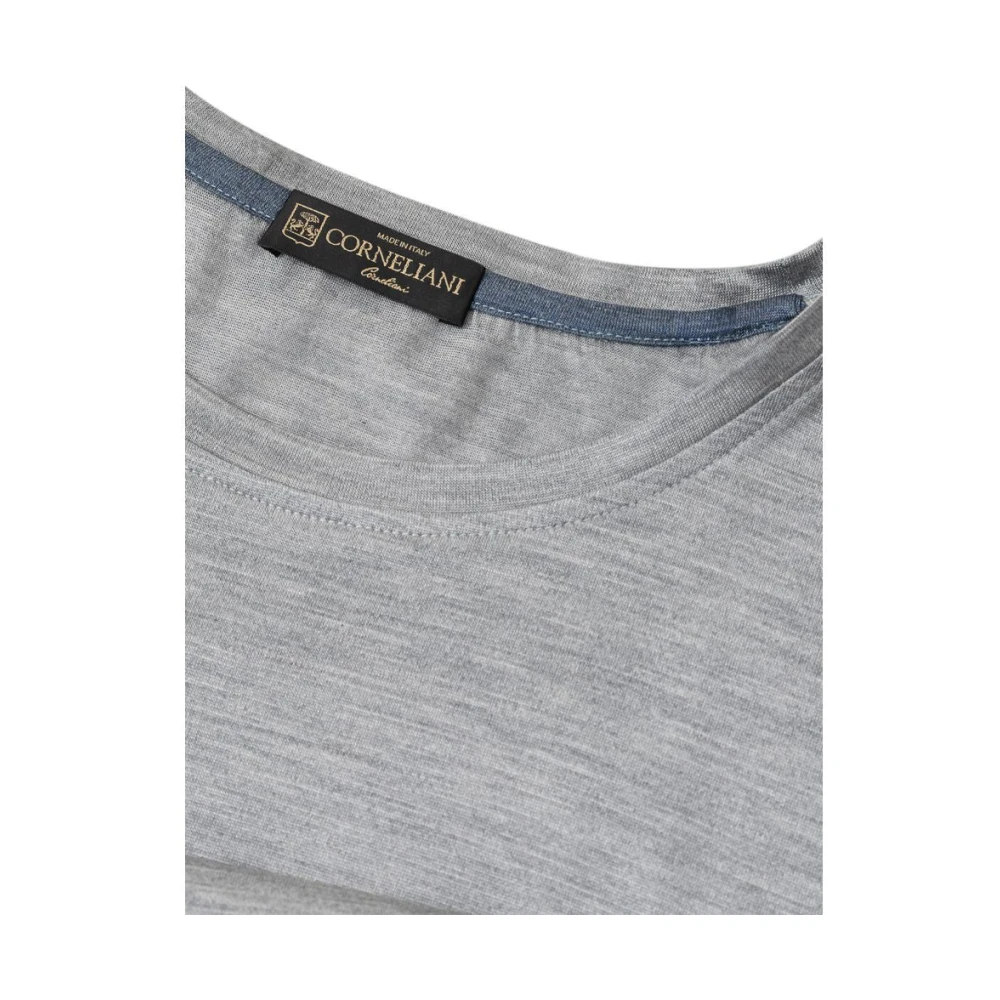 Corneliani Grijze Zijden T-shirt Gray Heren