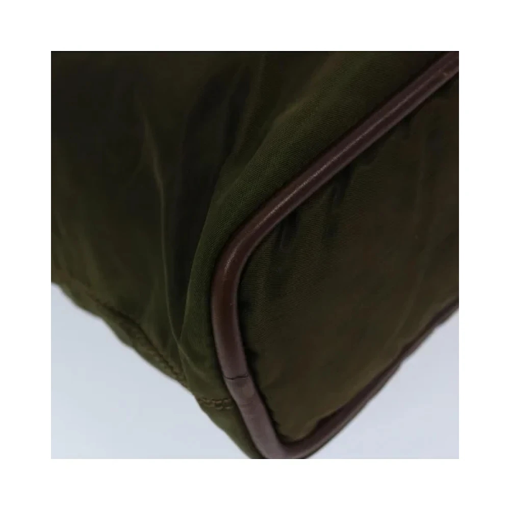 Prada Vintage Pre-owned Nylon handbags Green Dames