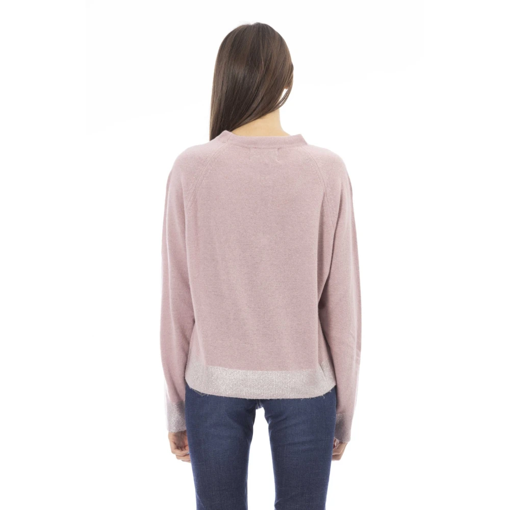 Baldinini Trendy Langemouw Gebreide Top Pink Dames