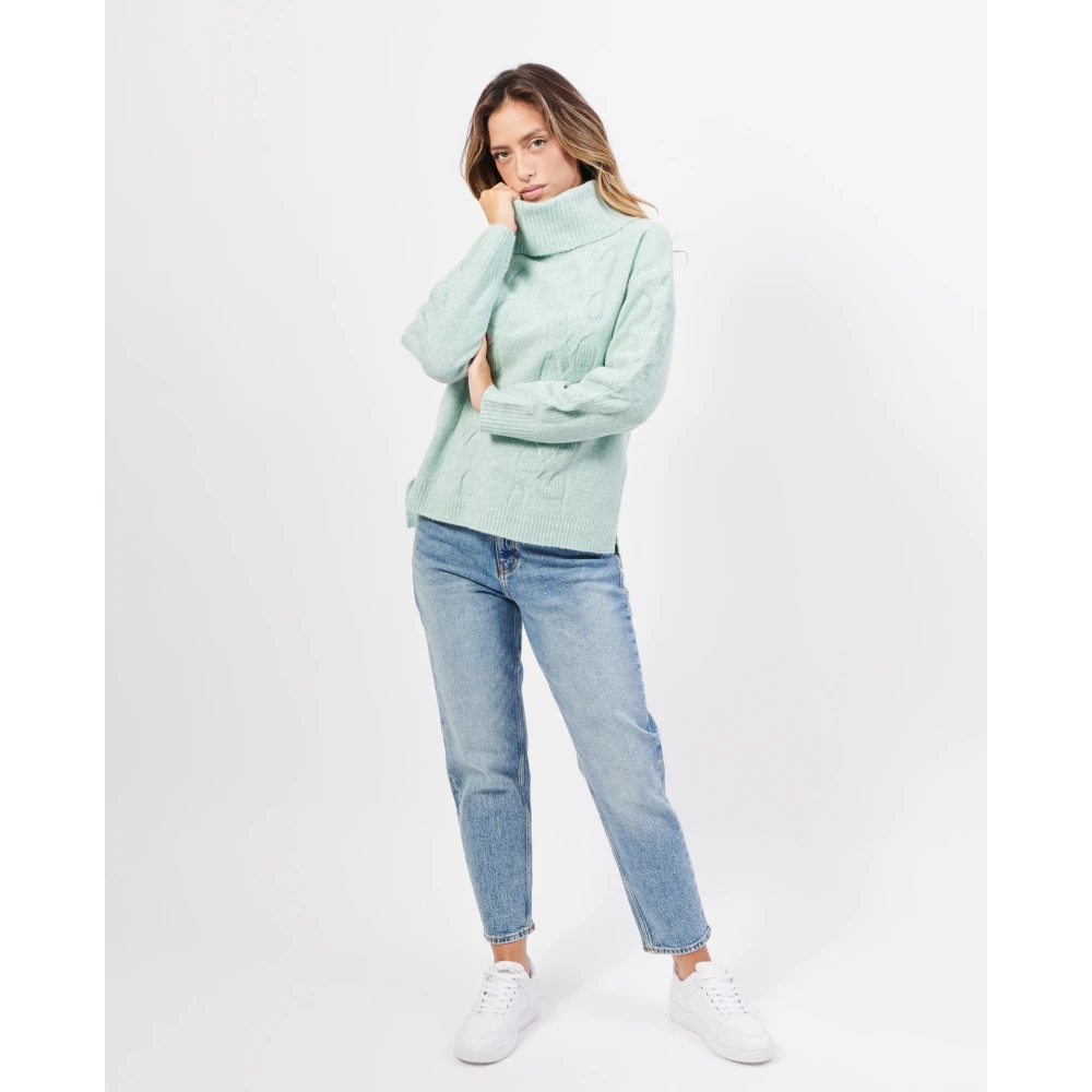 Gerry Weber Groene trui met geborduurde voorkant Green Dames