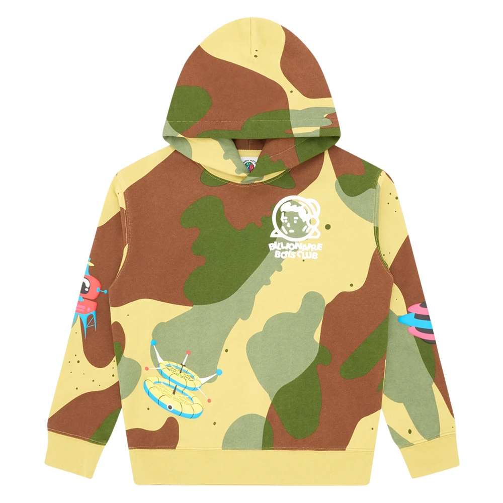 Billionaire Boys Club , Kids Sweatshirts, Male, Multicolor, 10 Y, All Over Space Camo Popover Hood