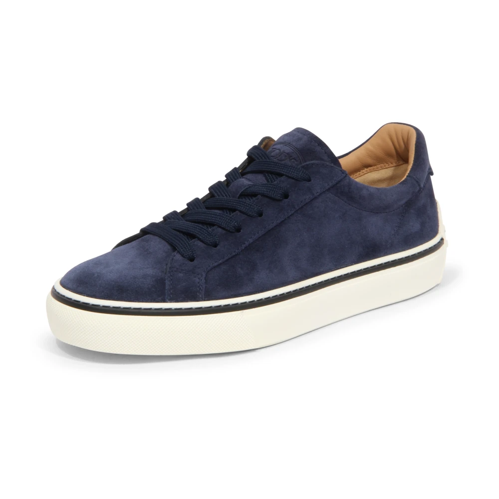Tod's Men's Blue Sneakers, 6 Uk, Suede Trainers