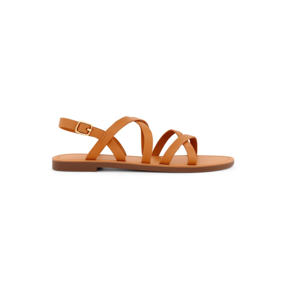 Gioseppo Vrouw Bruin Schoenen Dames, 36 Eu, Leer, Lolgorian Lage Leren Sandaal