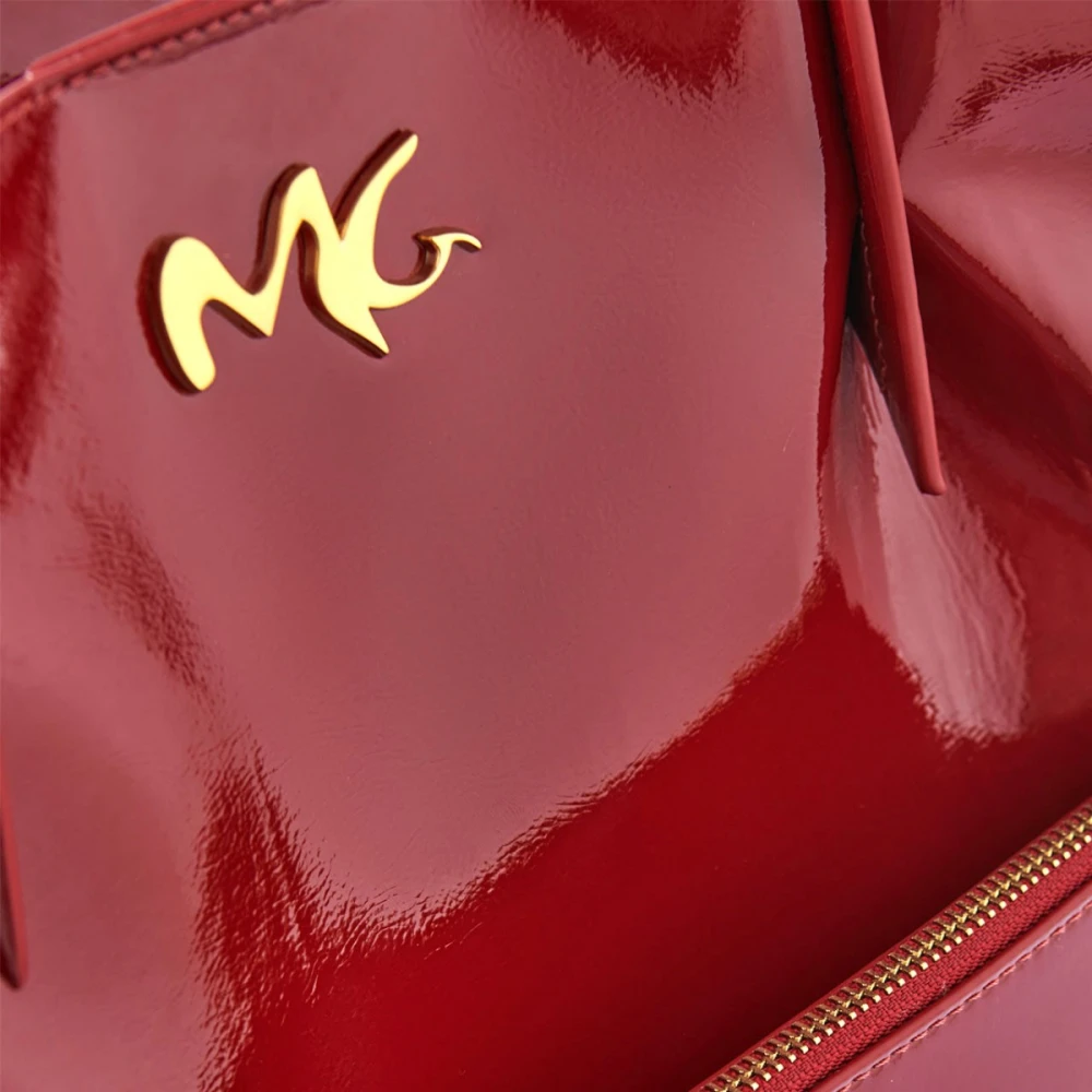 Manila Grace Kleine Doris Shopper Tas met Afneembare Schouderband Red Dames
