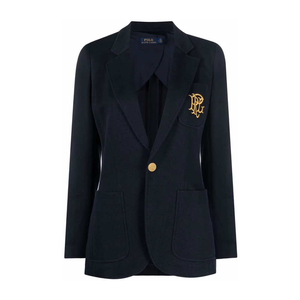 Bilde av Double Knit Jacquard Blazer - Park Avenue Navy Blå US 12