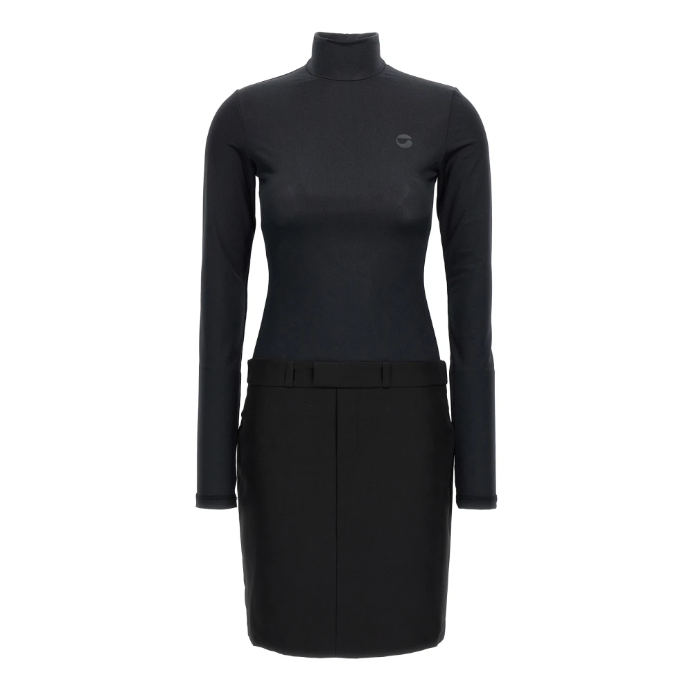 Coperni Women's Black Short Dresses, S, Hybrid Tailored Dress