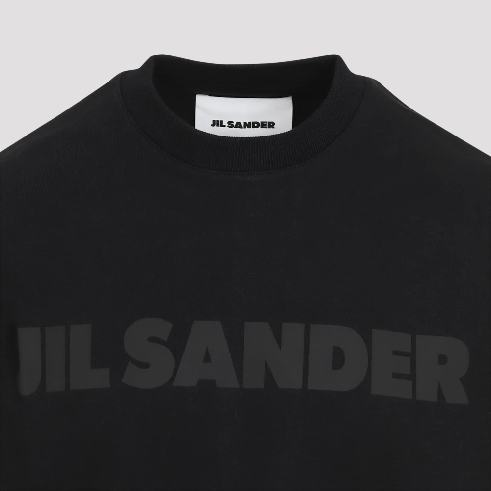 Jil Sander Zwarte T-shirt voor mannen Aw24 Black Heren