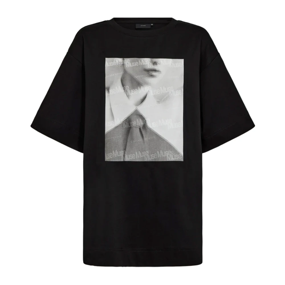 Copenhagen Muse Women's Black T-Shirts, 2XS/Xs, Stylish Top For