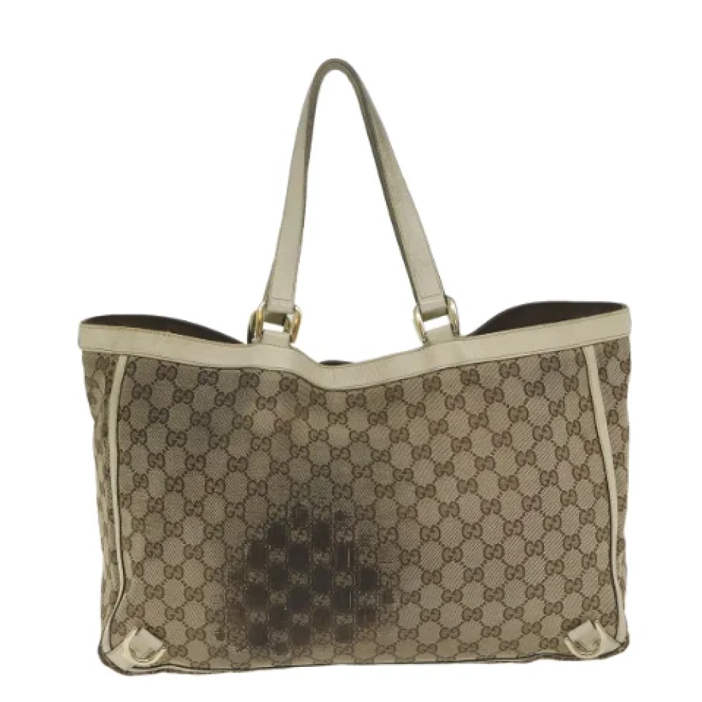 Gucci Vintage Pre-owned Canvas totes Beige Dames