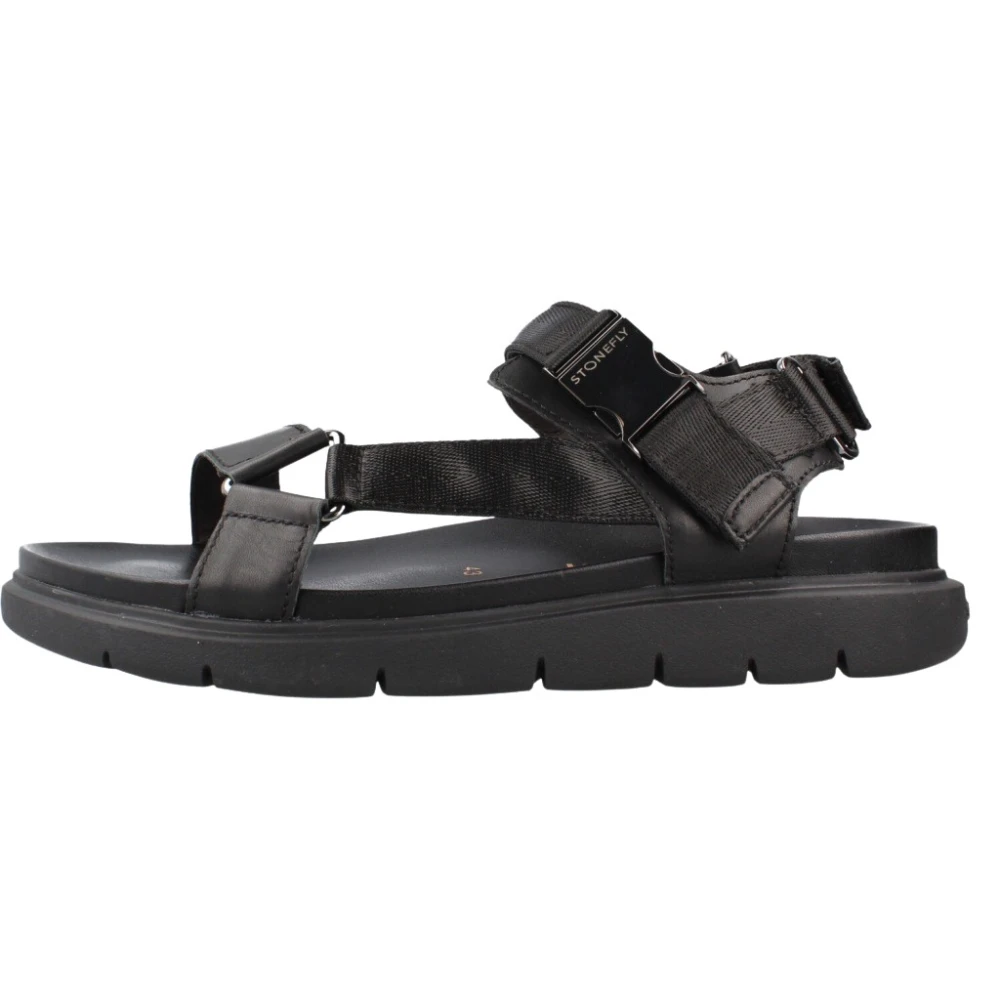 Stonefly Mannelijk Zwart Schoenen Heren, 42 Eu, Leer, Hydra 8 Sandalen