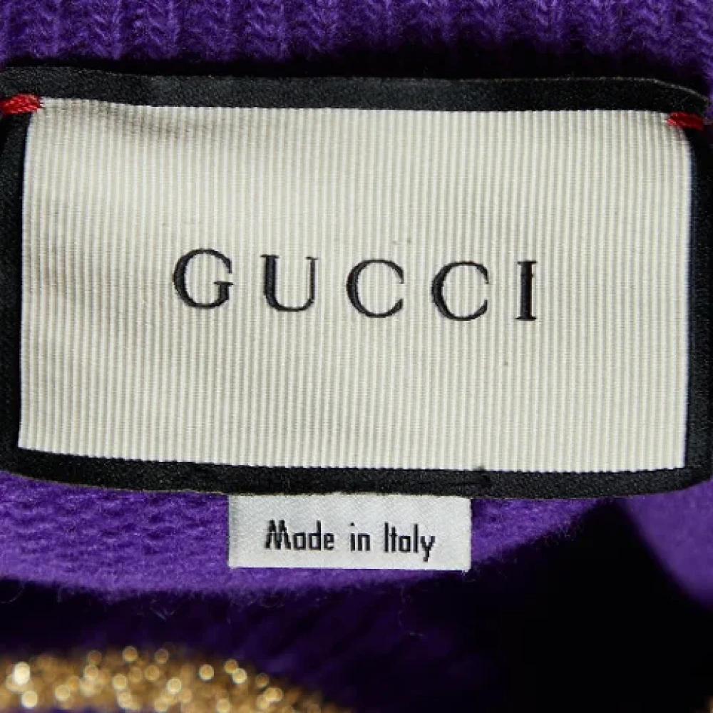 Gucci Vintage Pre-owned Wool tops Purple Dames