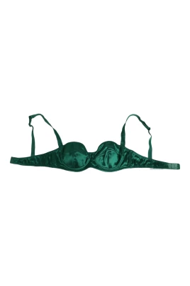 Grön Satin Underwire Musk Bh