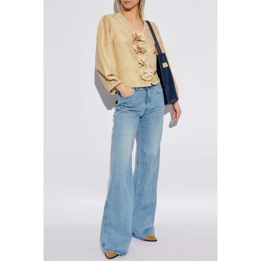By Malene Birger Zijden overhemd Mineas By Herenne Birger Beige Dames