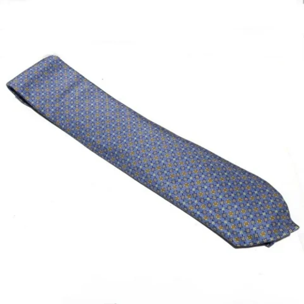 Louis Vuitton Vintage Pre-owned Silk scarves Blue Heren