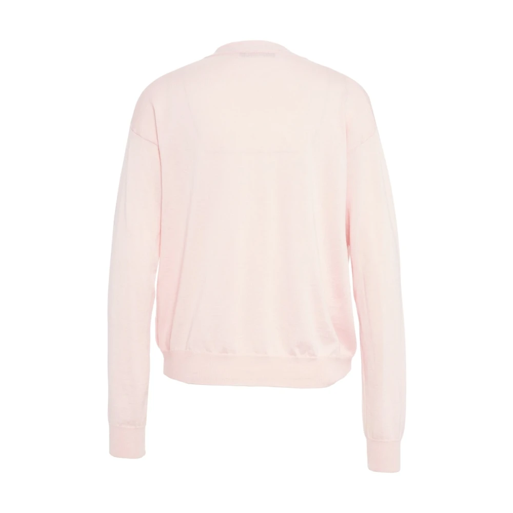 Jucca Roze Gebreide Vest Chic V-Hals Pink Dames