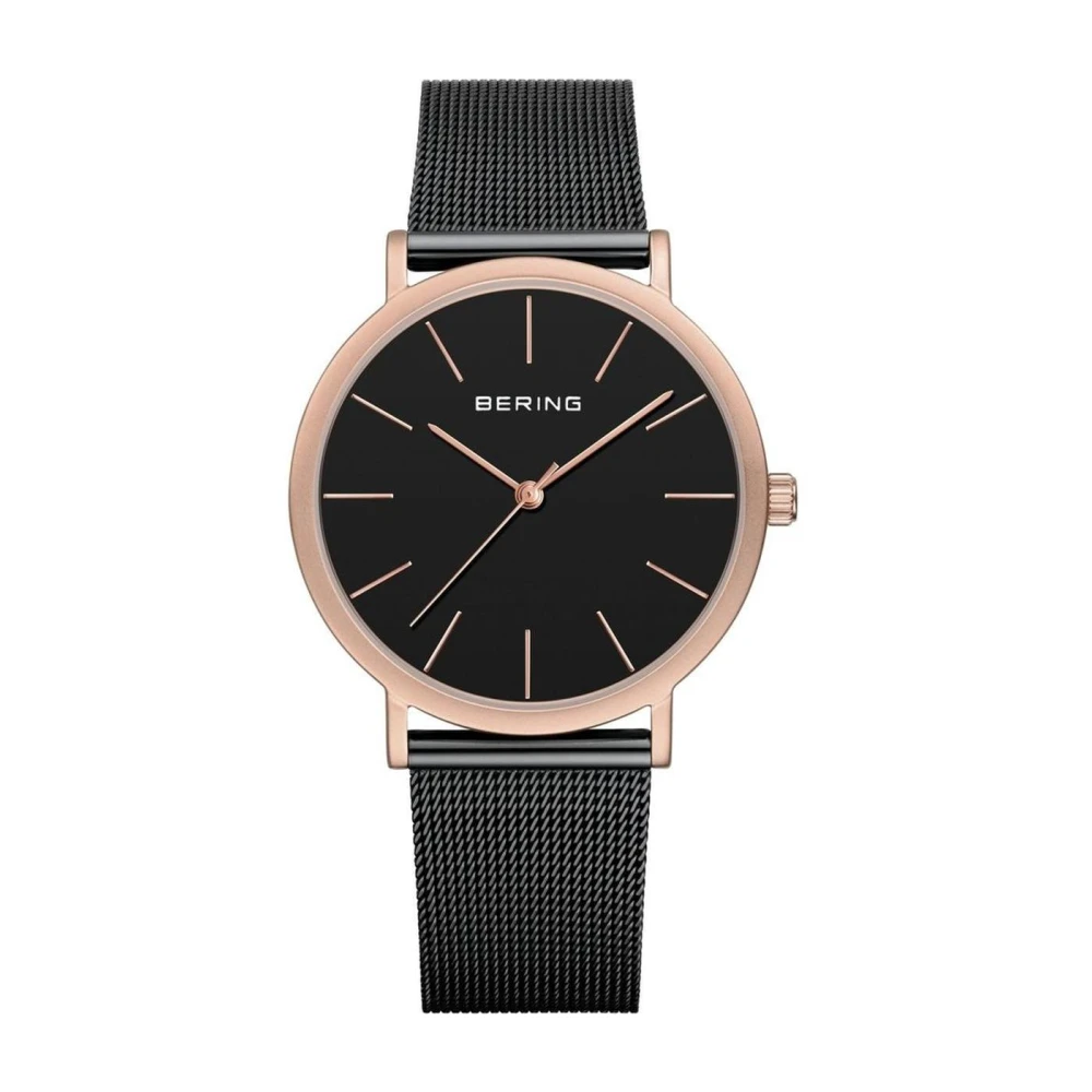 Bering Unisex Black Stainless Steel Dress Watch