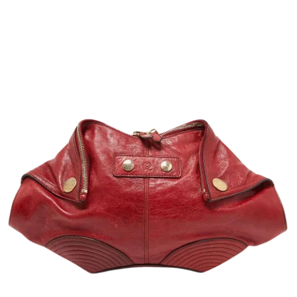 Alexander McQueen Pre-owned Leather clutches Red Heren