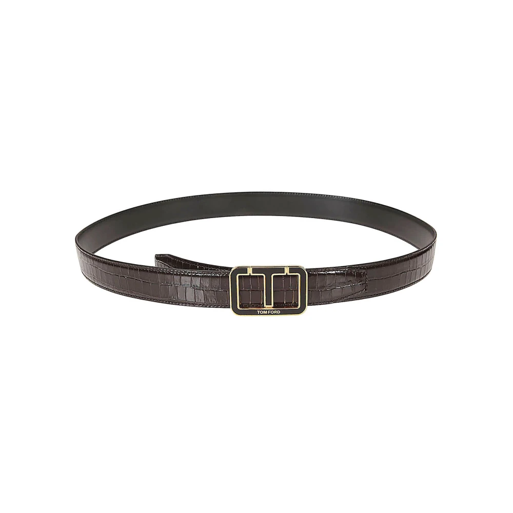 Tom Ford Stijlvolle leren riem voor mannen Brown Heren