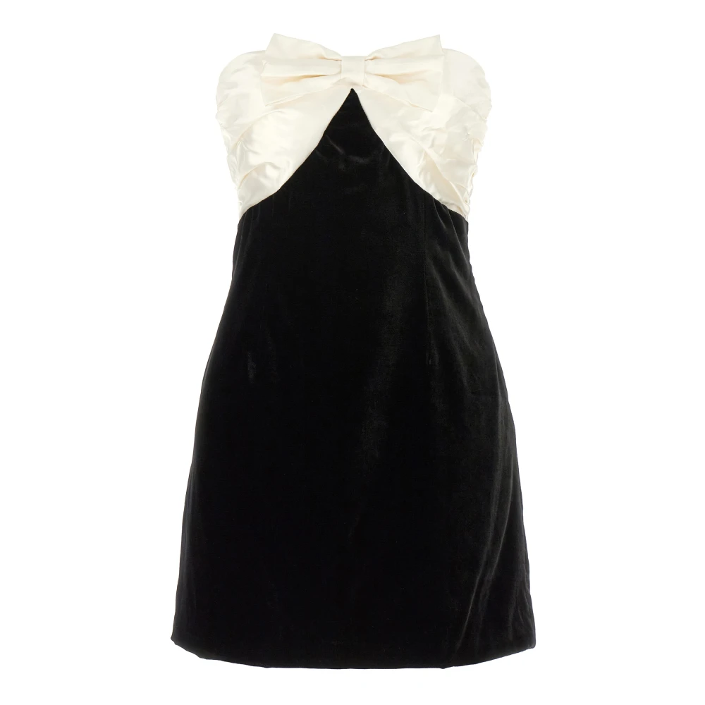 Alessandra Rich Women's Black Short Dresses, Xs, Bow Short Dress