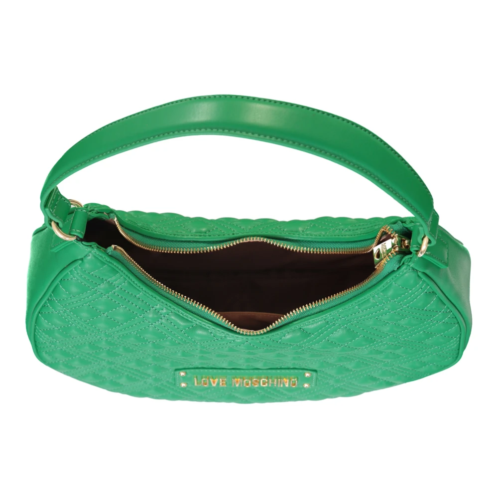 Love Moschino Gewatteerde Schoudertas met Toprits Green Dames