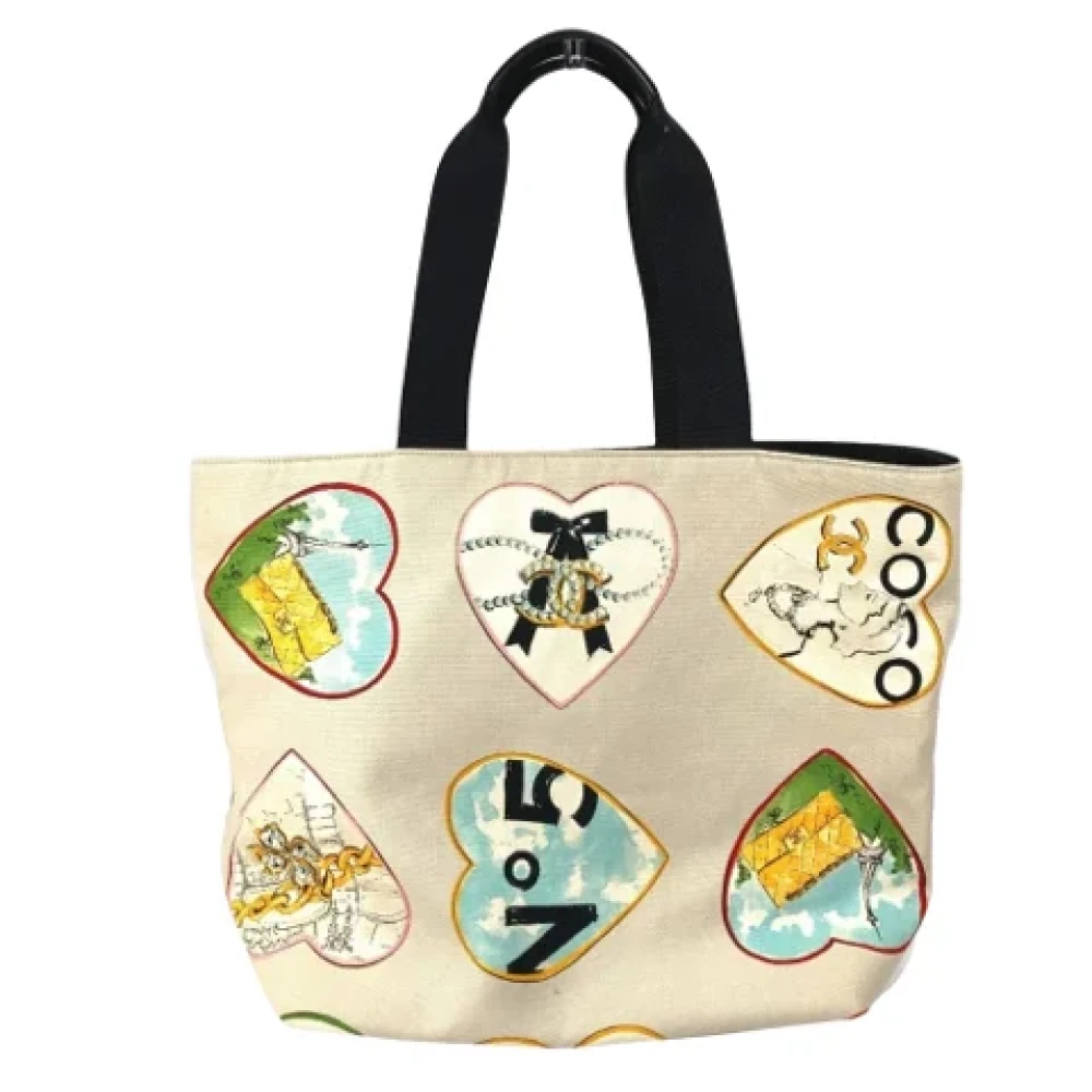 Chanel Vintage Pre-owned Canvas totes Beige Dames