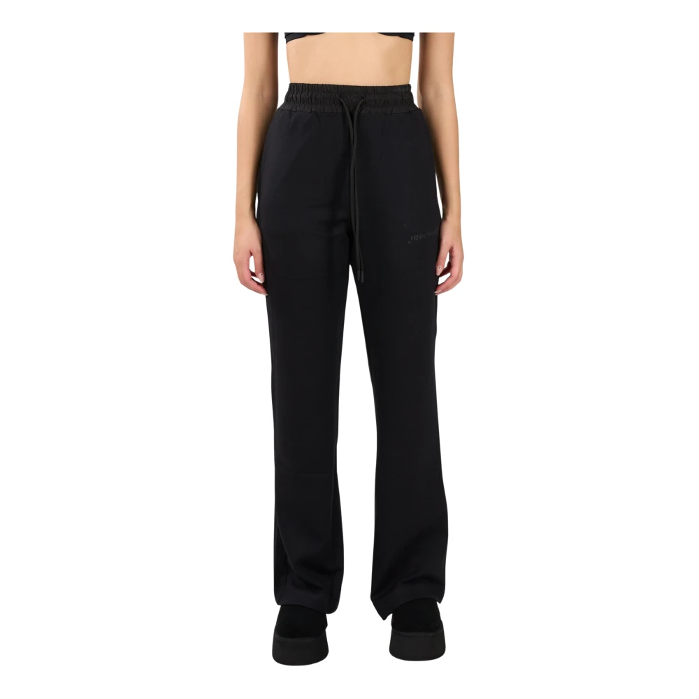 Hinnominate Modal Nylon Jogger Broek met Logo Black Dames