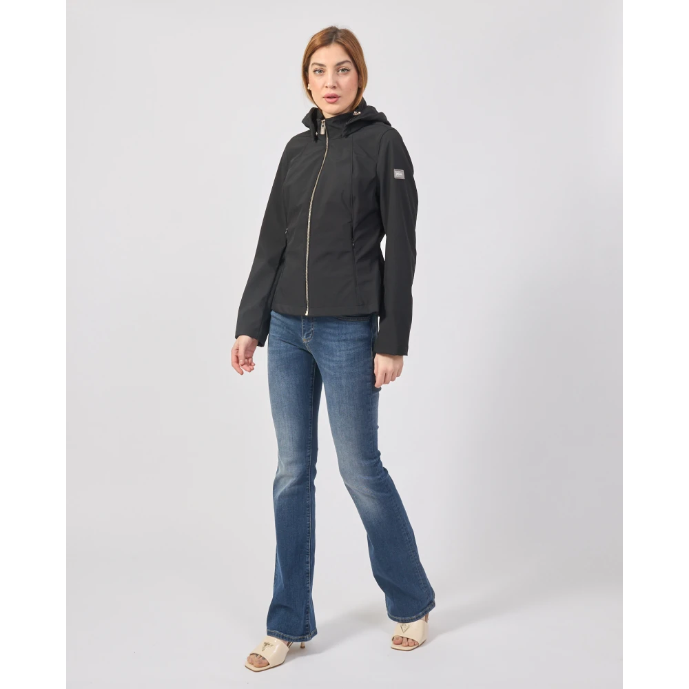 YES ZEE Zwarte gevoerde softshell jas Black Dames