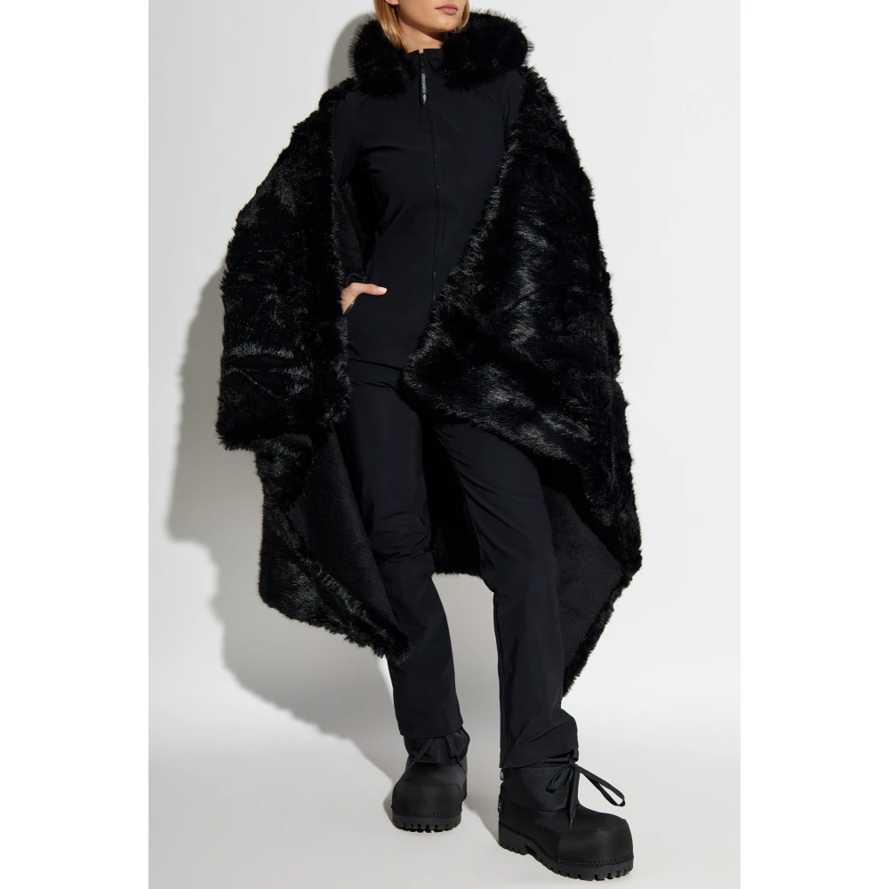 Balenciaga Faux Fur Cape Black Dames