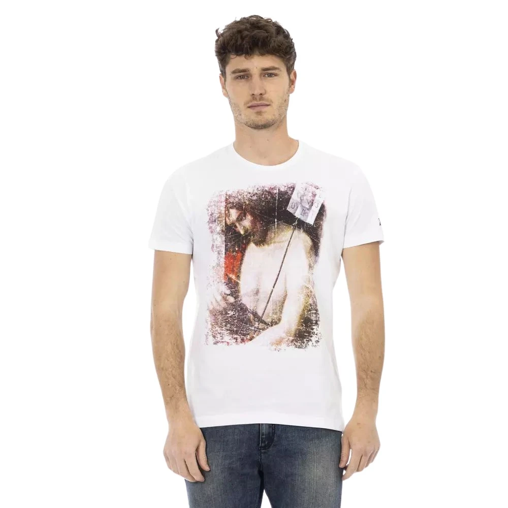 Trussardi Uomo Bianco - T-Shirt Con Charm Grafico E Maniche Corte - Tops - L