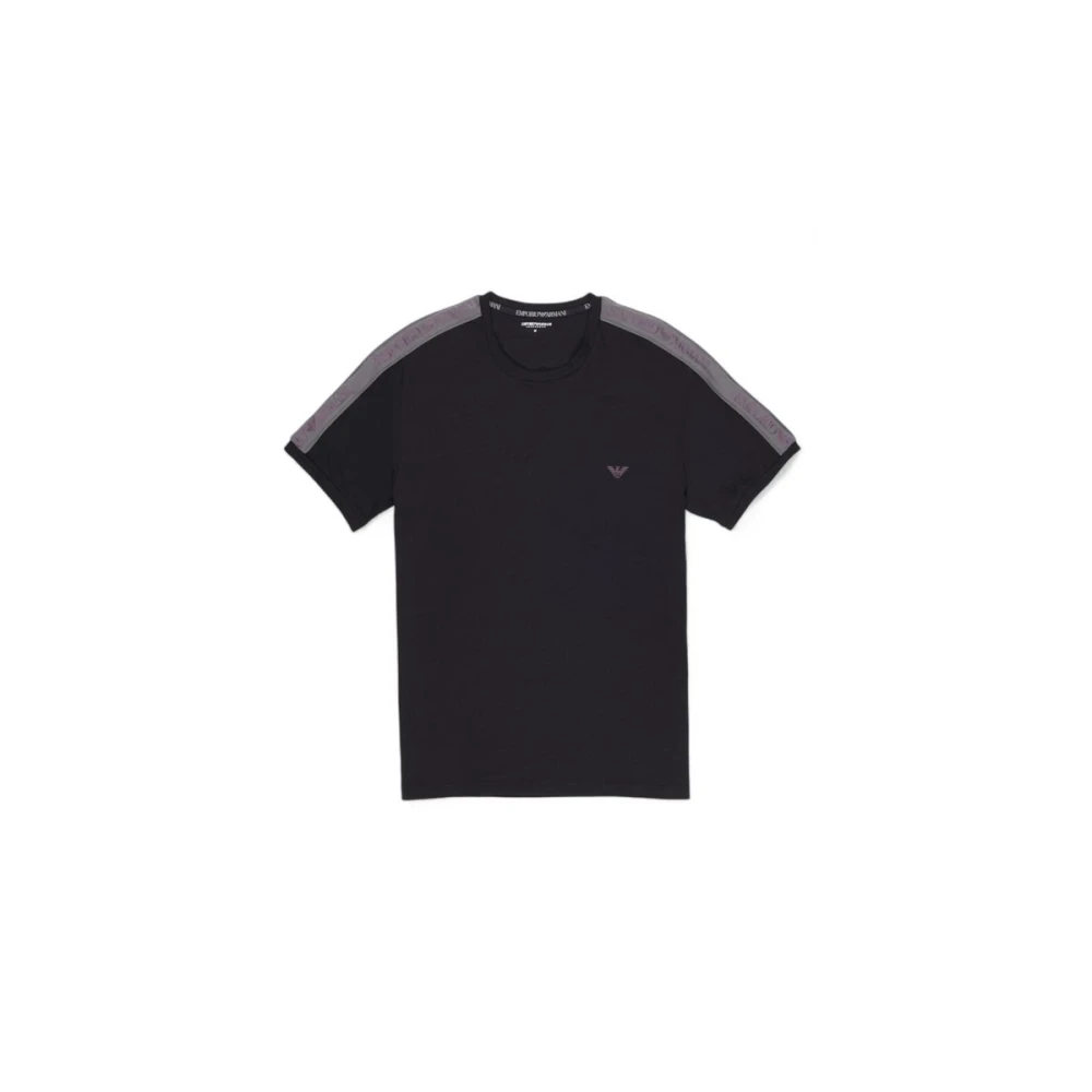 Emporio Armani Blauw Katoenen Heren T-Shirt Herfst Winter Blue Heren