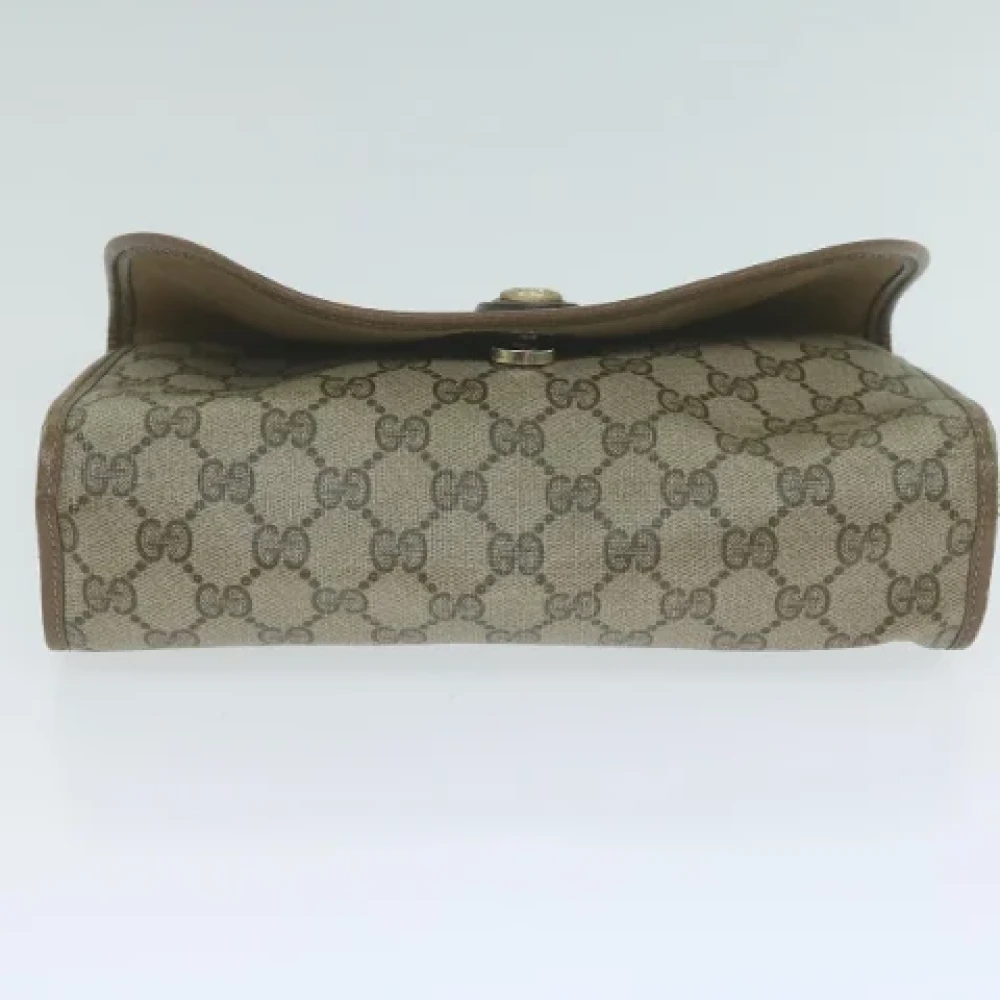 Gucci Vintage Pre-owned Leather clutches Beige Dames