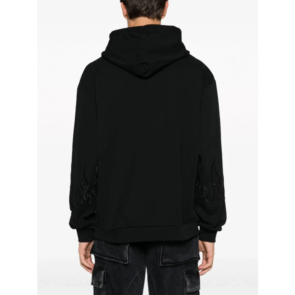 Vision OF Super Hoodie met Vlammen Black Heren