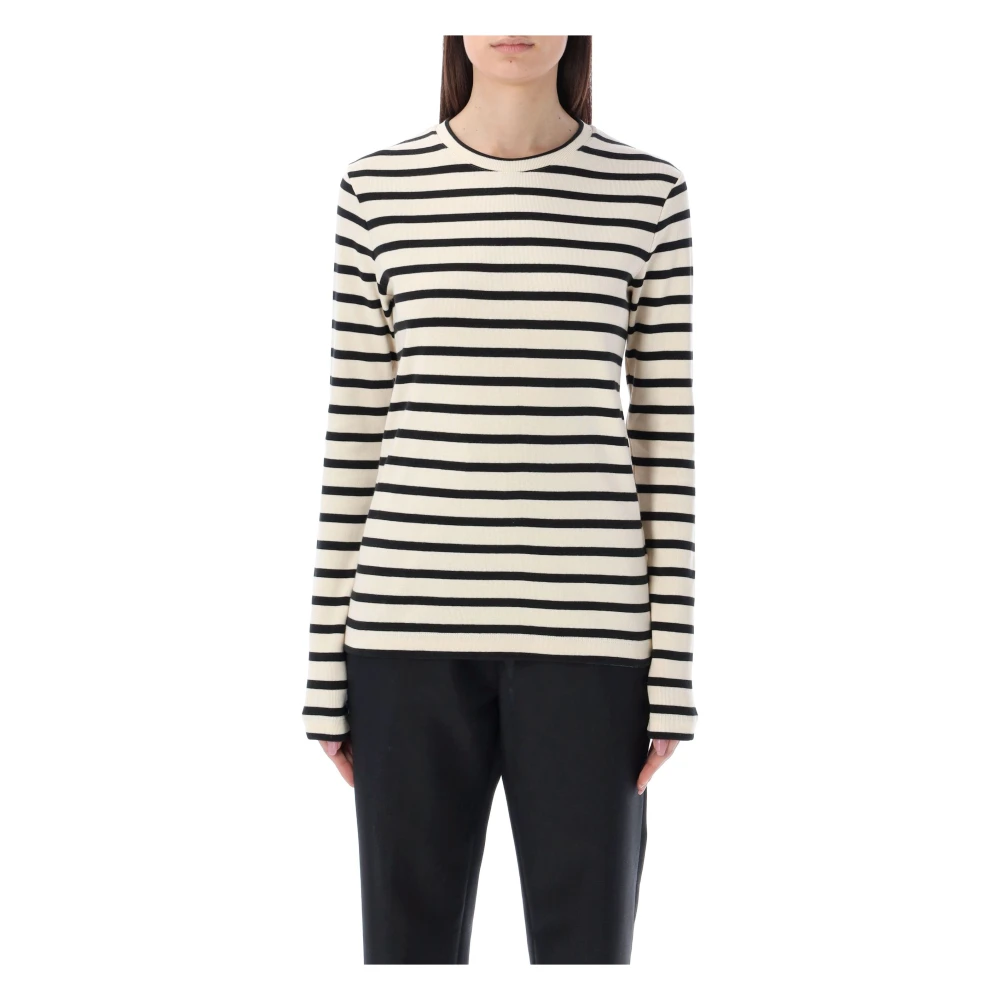 Jil Sander Geribbeld langemouwstopje Black Dames