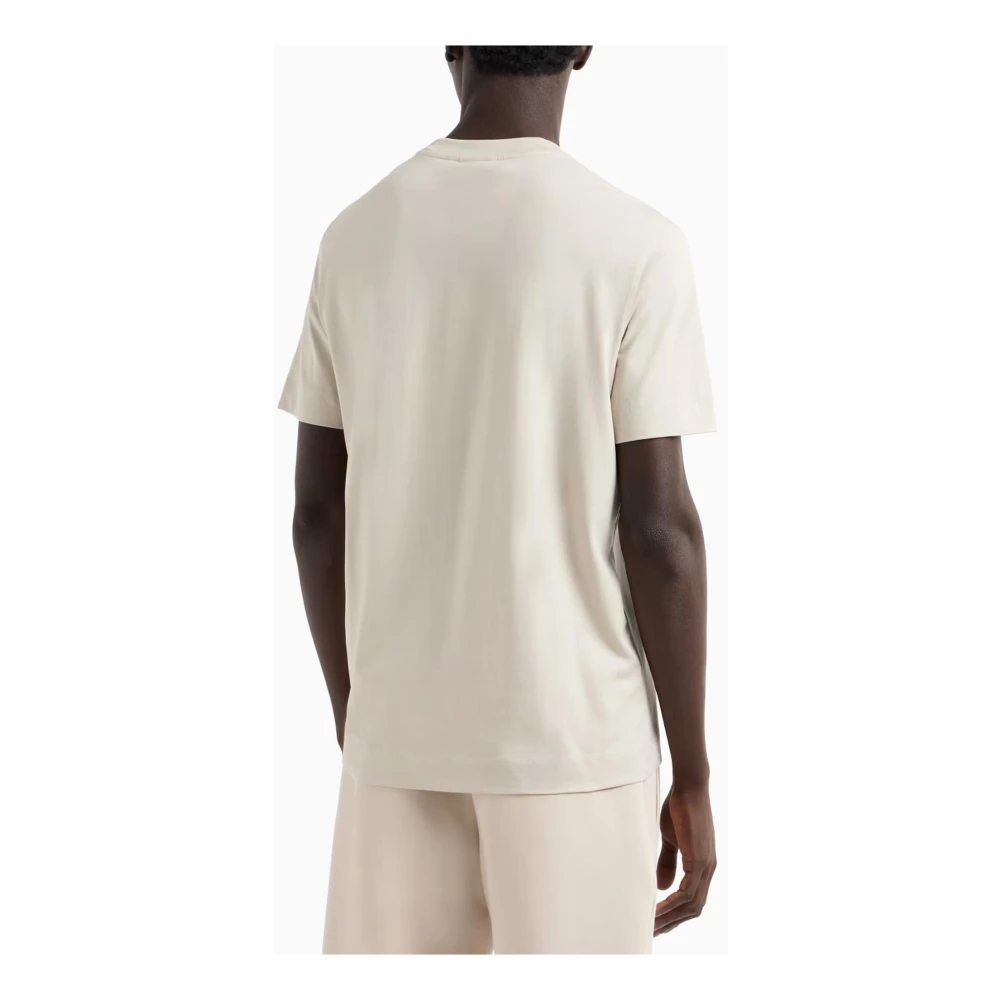 Emporio Armani Logo Print Jersey T-shirts en Polos Gray Heren