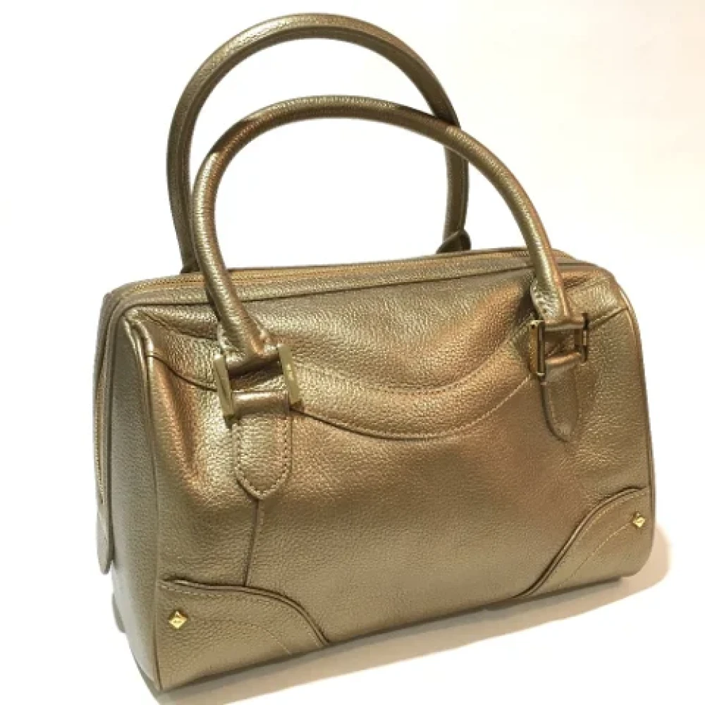 MCM Pre-owned Leather handbags Yellow Dames